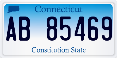 CT license plate AB85469