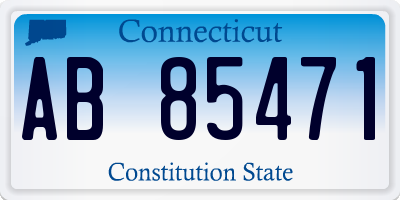 CT license plate AB85471