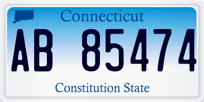 CT license plate AB85474