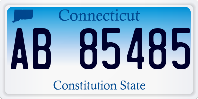 CT license plate AB85485
