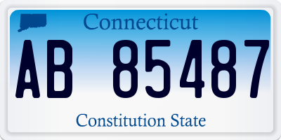 CT license plate AB85487