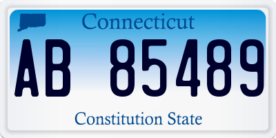 CT license plate AB85489