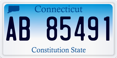 CT license plate AB85491