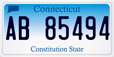 CT license plate AB85494