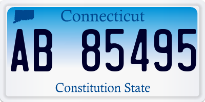 CT license plate AB85495