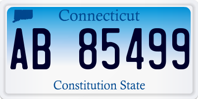 CT license plate AB85499