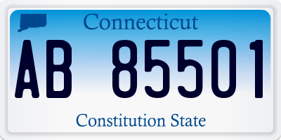 CT license plate AB85501