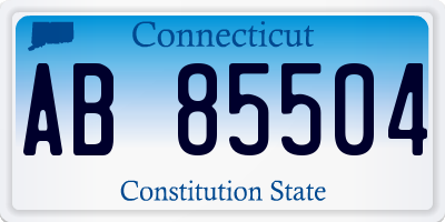 CT license plate AB85504