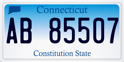 CT license plate AB85507