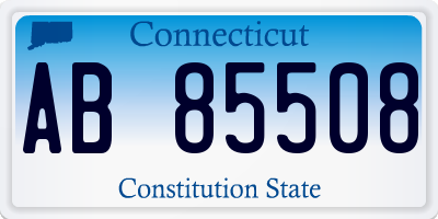 CT license plate AB85508