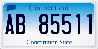 CT license plate AB85511