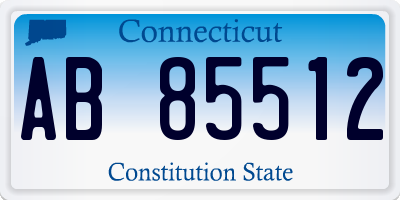 CT license plate AB85512