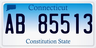 CT license plate AB85513
