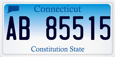 CT license plate AB85515