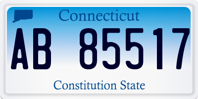 CT license plate AB85517