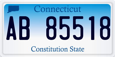 CT license plate AB85518