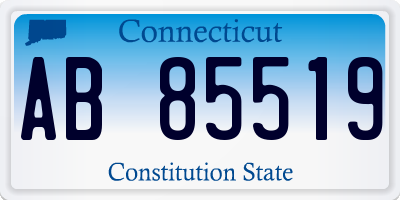 CT license plate AB85519