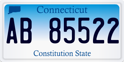 CT license plate AB85522