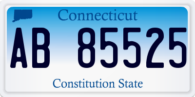 CT license plate AB85525