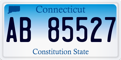 CT license plate AB85527