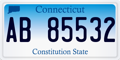 CT license plate AB85532