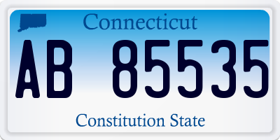 CT license plate AB85535