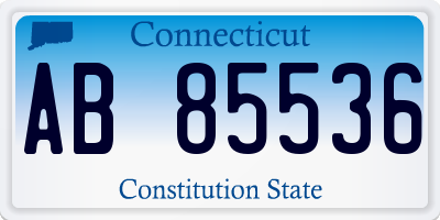 CT license plate AB85536
