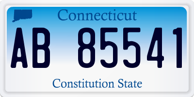 CT license plate AB85541