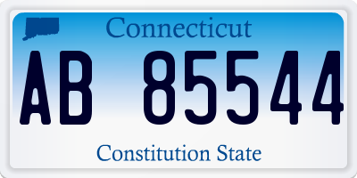CT license plate AB85544