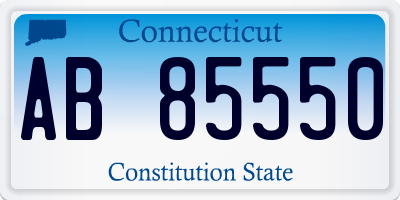 CT license plate AB85550