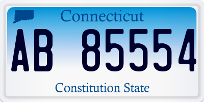 CT license plate AB85554