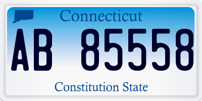 CT license plate AB85558