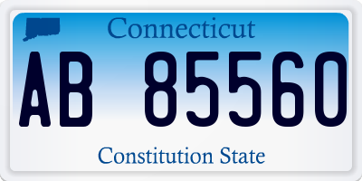 CT license plate AB85560