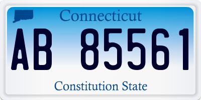 CT license plate AB85561