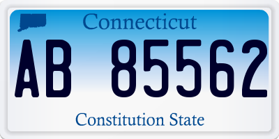 CT license plate AB85562