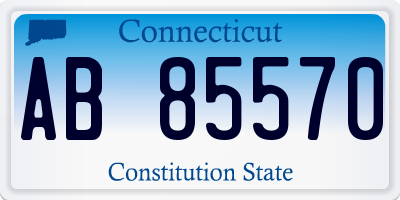 CT license plate AB85570