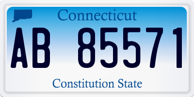 CT license plate AB85571