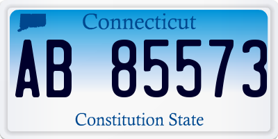 CT license plate AB85573