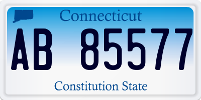 CT license plate AB85577