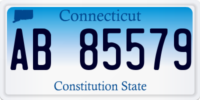 CT license plate AB85579