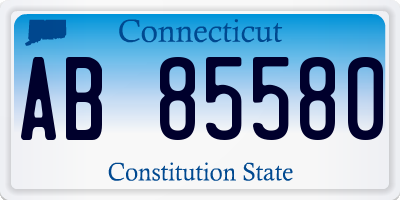 CT license plate AB85580