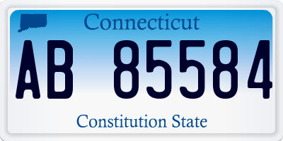 CT license plate AB85584