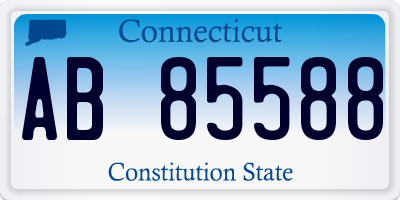 CT license plate AB85588