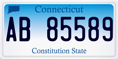 CT license plate AB85589