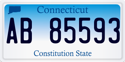CT license plate AB85593