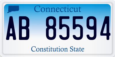 CT license plate AB85594