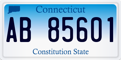 CT license plate AB85601