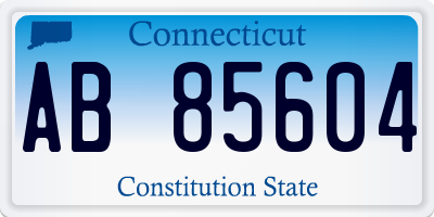 CT license plate AB85604