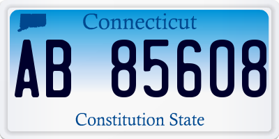 CT license plate AB85608