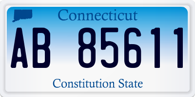 CT license plate AB85611